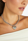 Vada Chain And Puff Heart Necklace