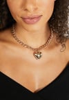 Vada Chain And Puff Heart Necklace
