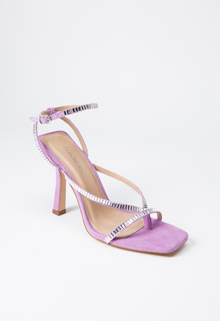 Margot Strappy Sandal in Clear/mulberry Purple - Get great