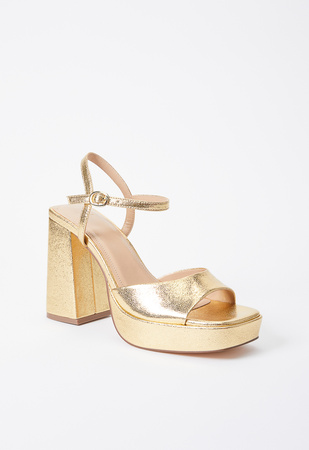 Mylah Platform Sandal in Gold - Get great deals at ShoeDazzle