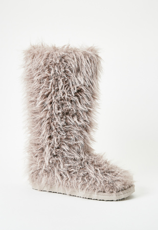 Alta Fuzzie Boot in Grey - Get great deals at ShoeDazzle