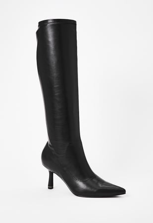 Kendall Stretch Stiletto Boot in Black Caviar - Get great deals at ...