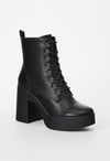 Letty Block Heeled Lace-Up Bootie