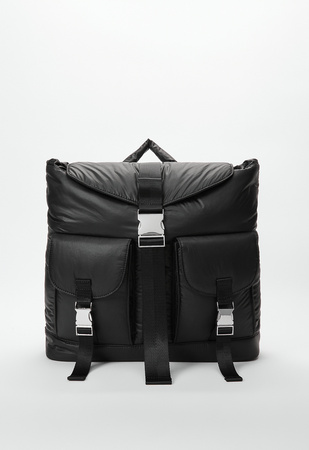 Multi Pocket Nylon Backpack in Black - Get great deals at ShoeDazzle