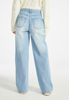 Peyton Crossover Mid Rise Wide Leg Jeans