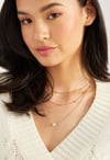 3-Rows Elyse Ball Chain Necklace With Pearl Detail