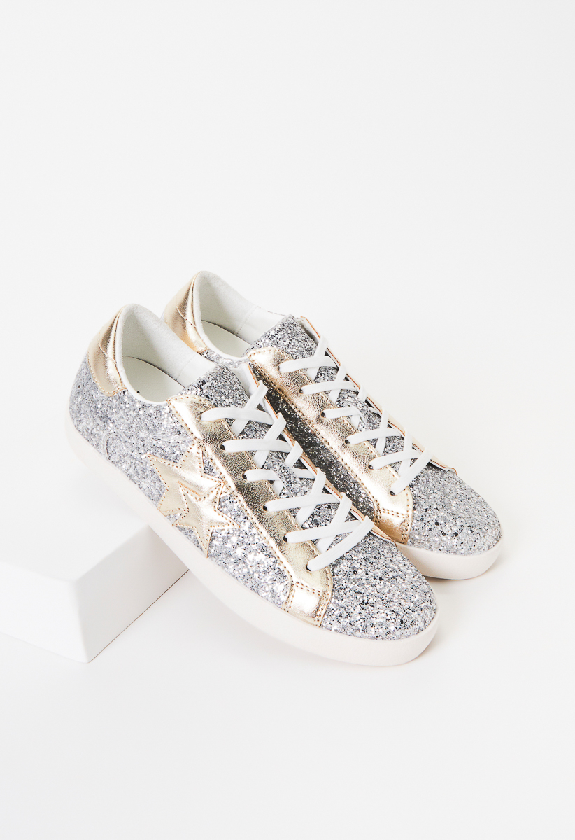 Zaylee Sneaker in Silver Multi - Get great deals at ShoeDazzle