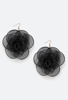 Della Organza Flower Drop Earrings