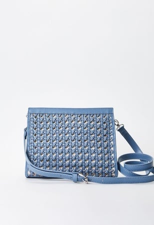 Woven Crossbody in Coronet Blue - Get great deals at ShoeDazzle