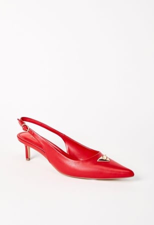 Kendi Slingback Pump in Salsa Red - Get great deals at ShoeDazzle