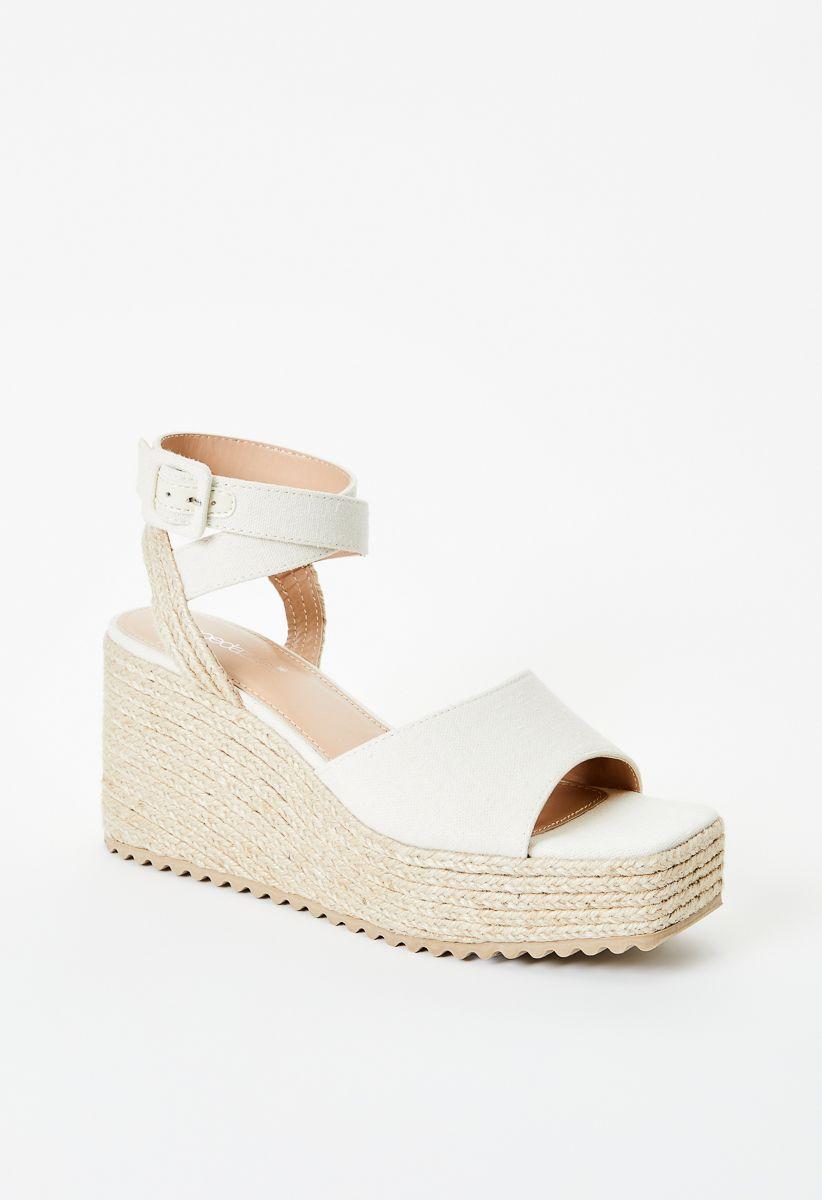 Tinlee Platform Espadrille Wedge Sandal in Natural - Get