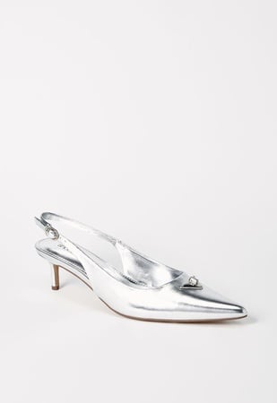 Kendi Slingback Pump in Silver - Get great deals at ShoeDazzle