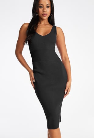 ワンピース N21 numero ventuno V NECK PENCIL MIDI DRESS NumeroVentuno_GatheredMidiDres