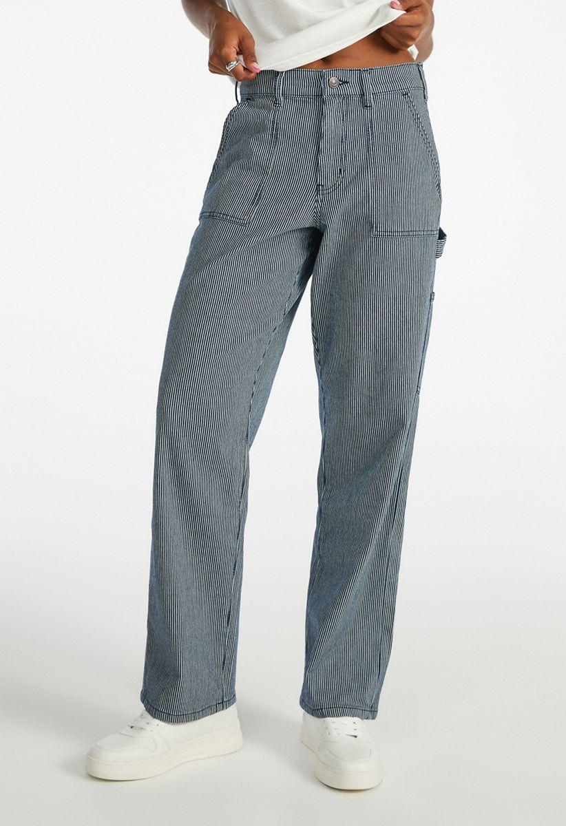Andy Stripe Carpenter Pants in Railroad - Get great deals at Andy Stripe Carpenter Pants in Railroad - Get great deals at