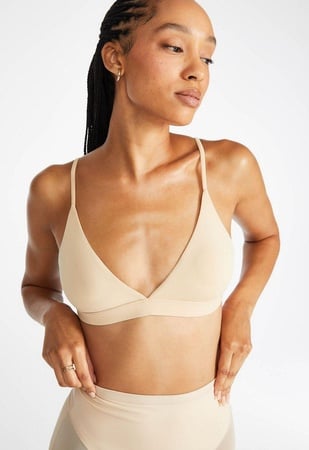 2-Pack Triangle Bralette in Black/ Nude - Get great deals at