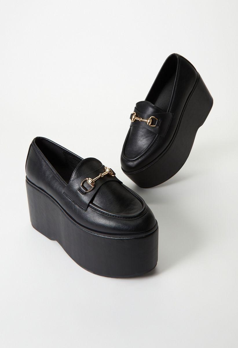 Treatürself original TÜ platform loafer Amazon.com | TNXZ Girl Platform Loafer Soft Leather Slip-ons