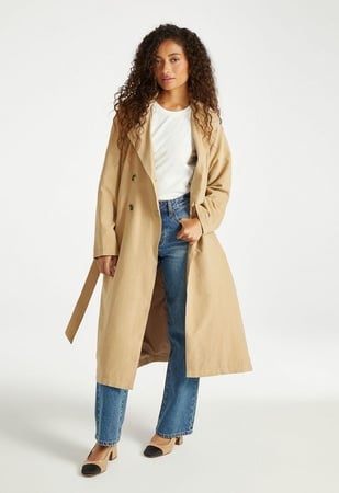 Belted Trench Coat in Khaki - Get great deals at ShoeDazzle