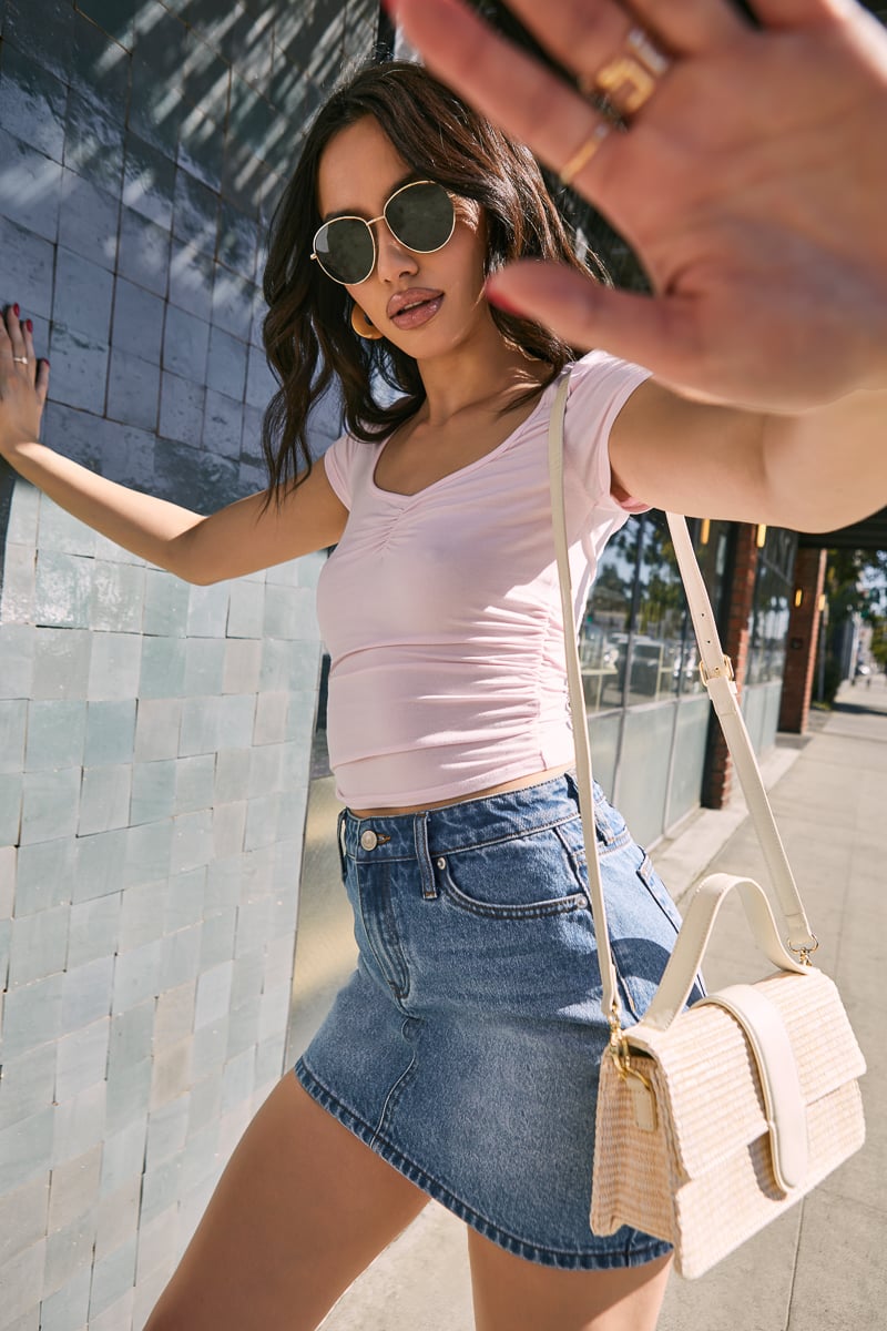 Aラインミニスカート オーガニックデニム A LINE MINI SKIRT Patou | オーガニックデニム製 Aラインミニスカート