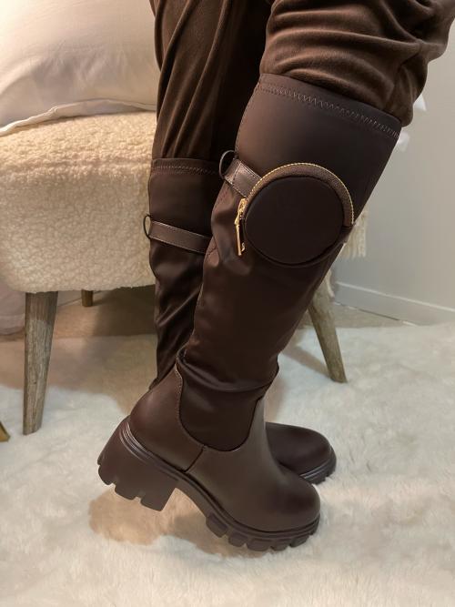 Noel Buckle Detailed Tall Boot in Black Caviar - Get great deals at  ShoeDazzle